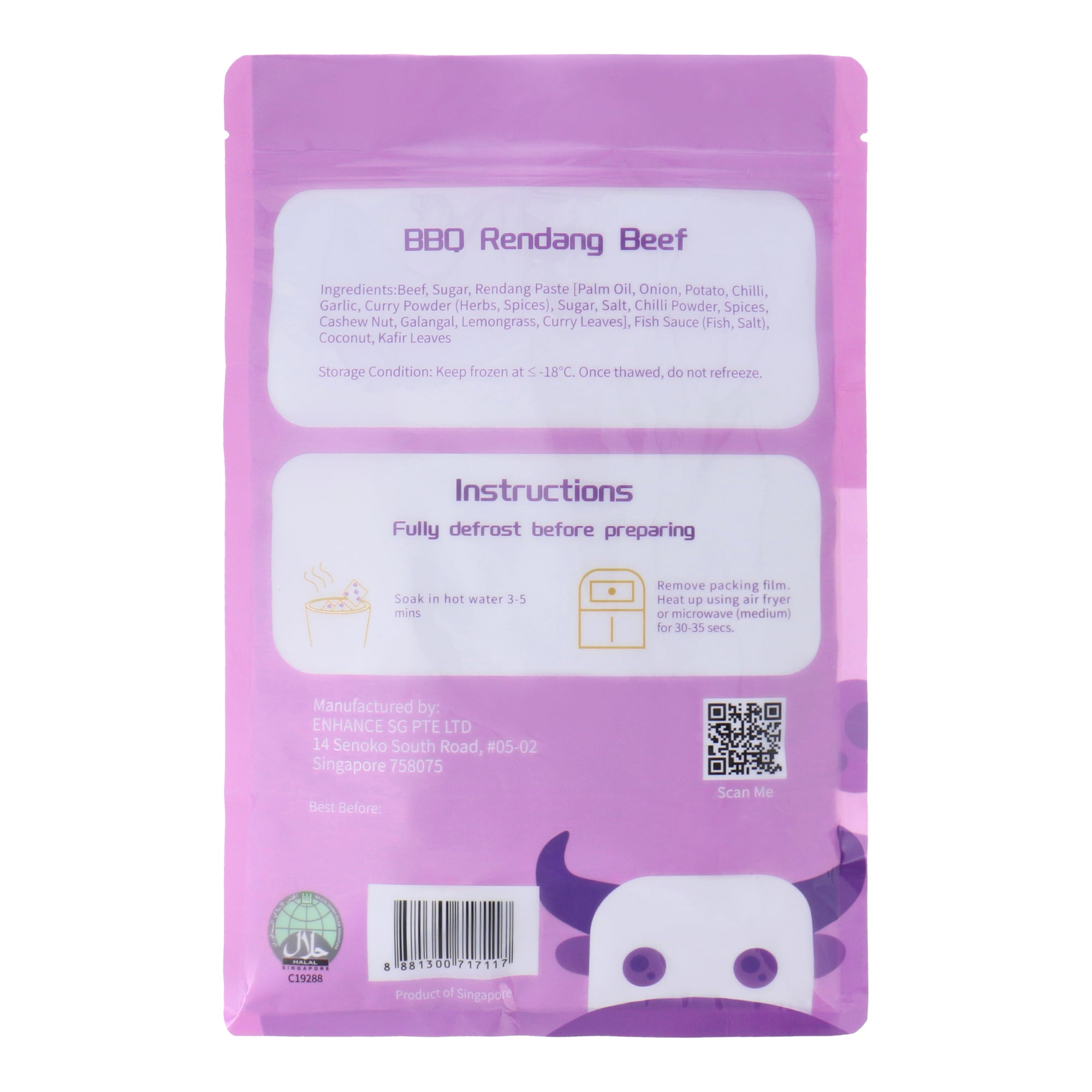 BBQ Rendang Beef 280g (Frozen)